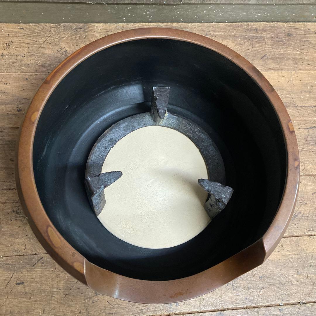 A-1 昭和レトロ 唐銅 風炉 茶道具 火鉢 古道具 古民家 和風和モダン