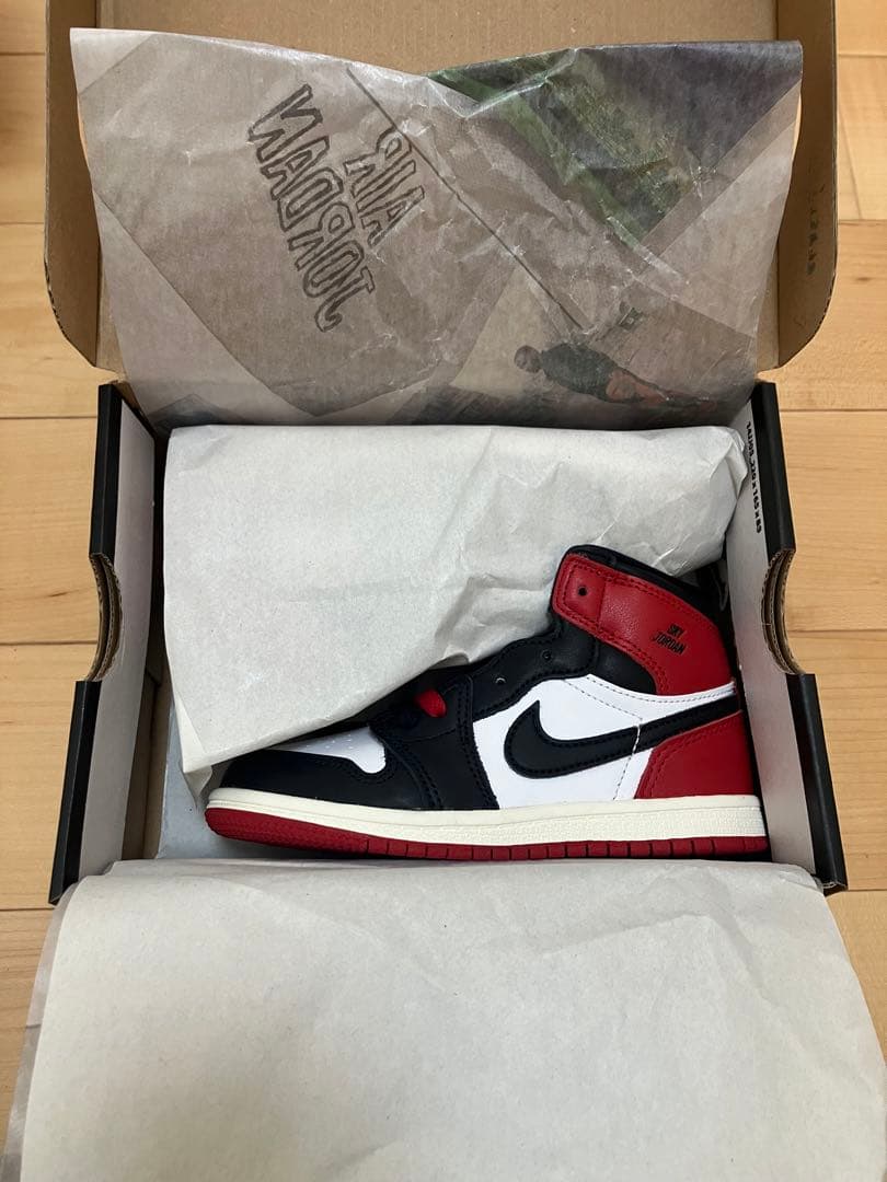 スニーカー Air Jordan1 Retro High OG Black Toe 16cm