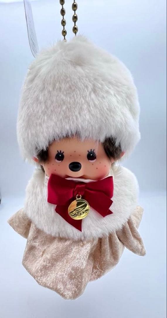 レア！タグ付き！monchhichi ファー　モンチッチ　S マスコット