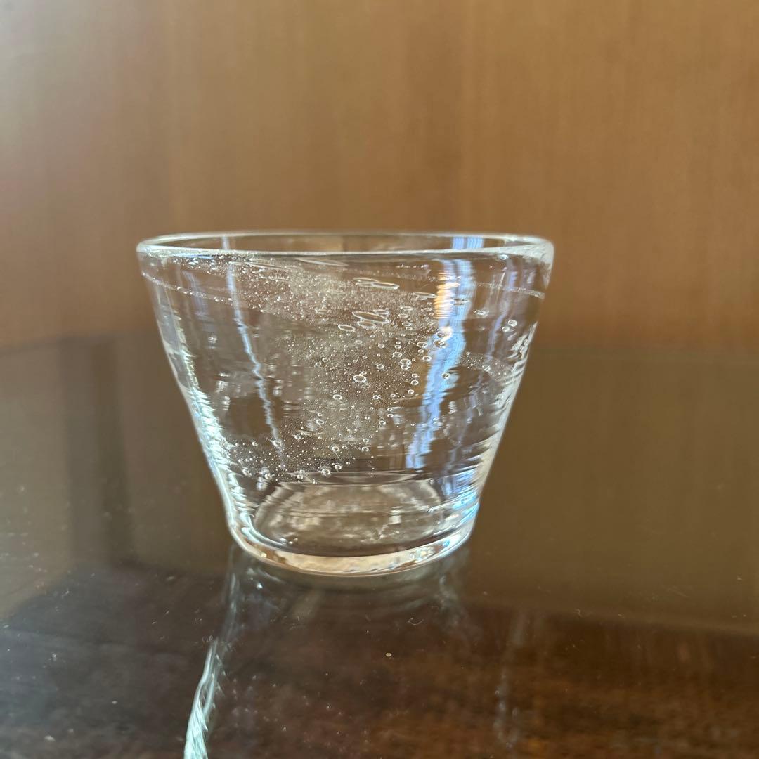 新品◆102荒川尚也　そばちょこ&型徳利　アワガラス気泡3点セット　晴耕社ガラス