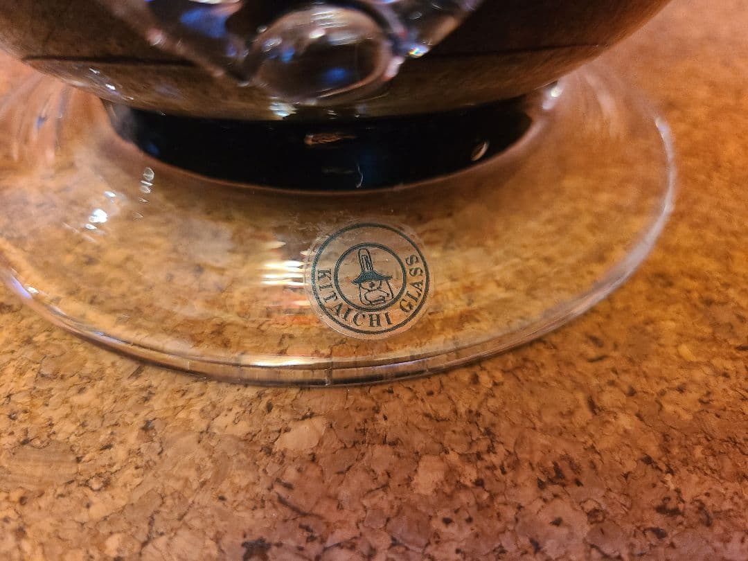 北一硝子　灯油ランプ　レトロ　アンティーク　替芯2個付