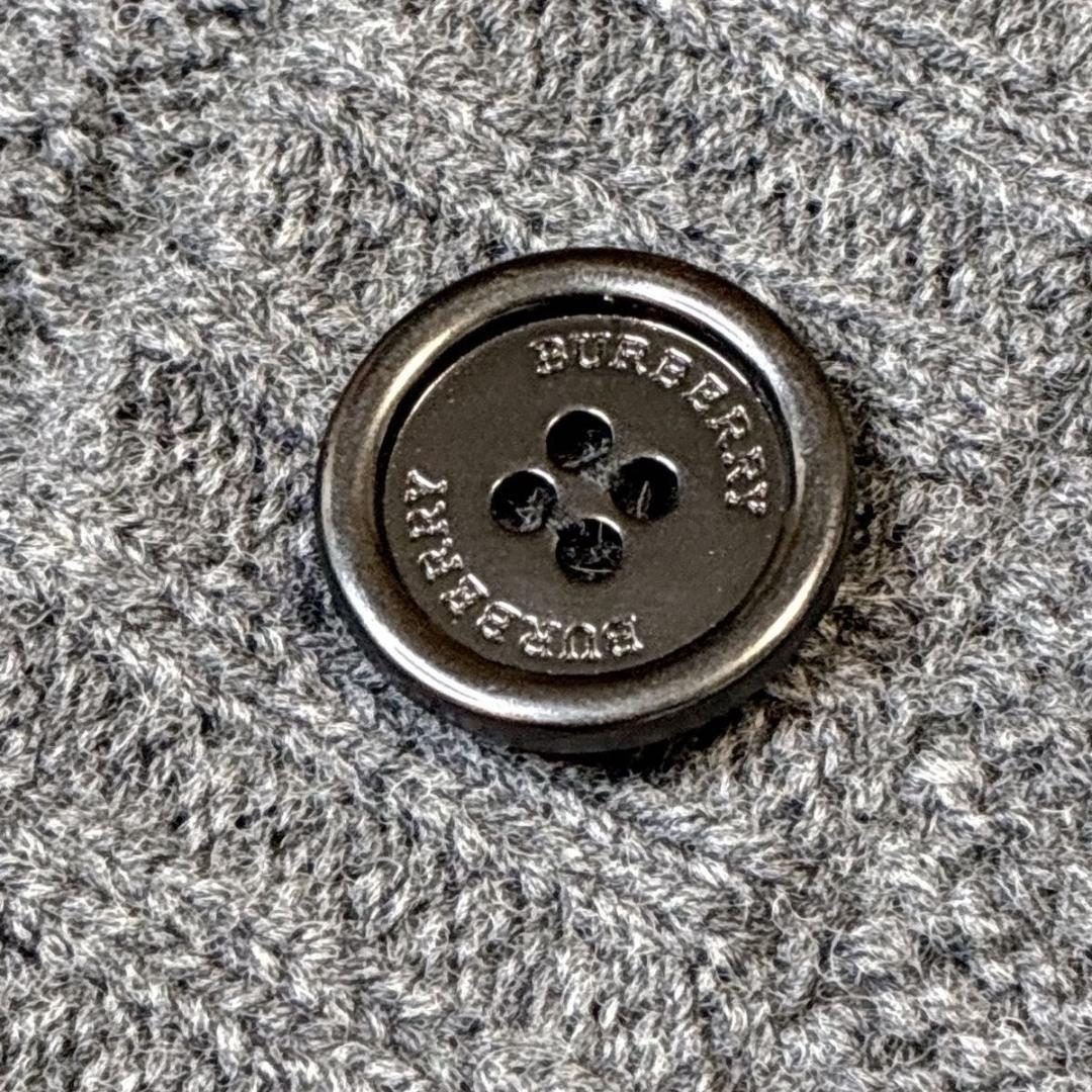 【美品】バーバリーロンドン　ポンチョ　ニット　 カシミヤ混　ハイネック グレー