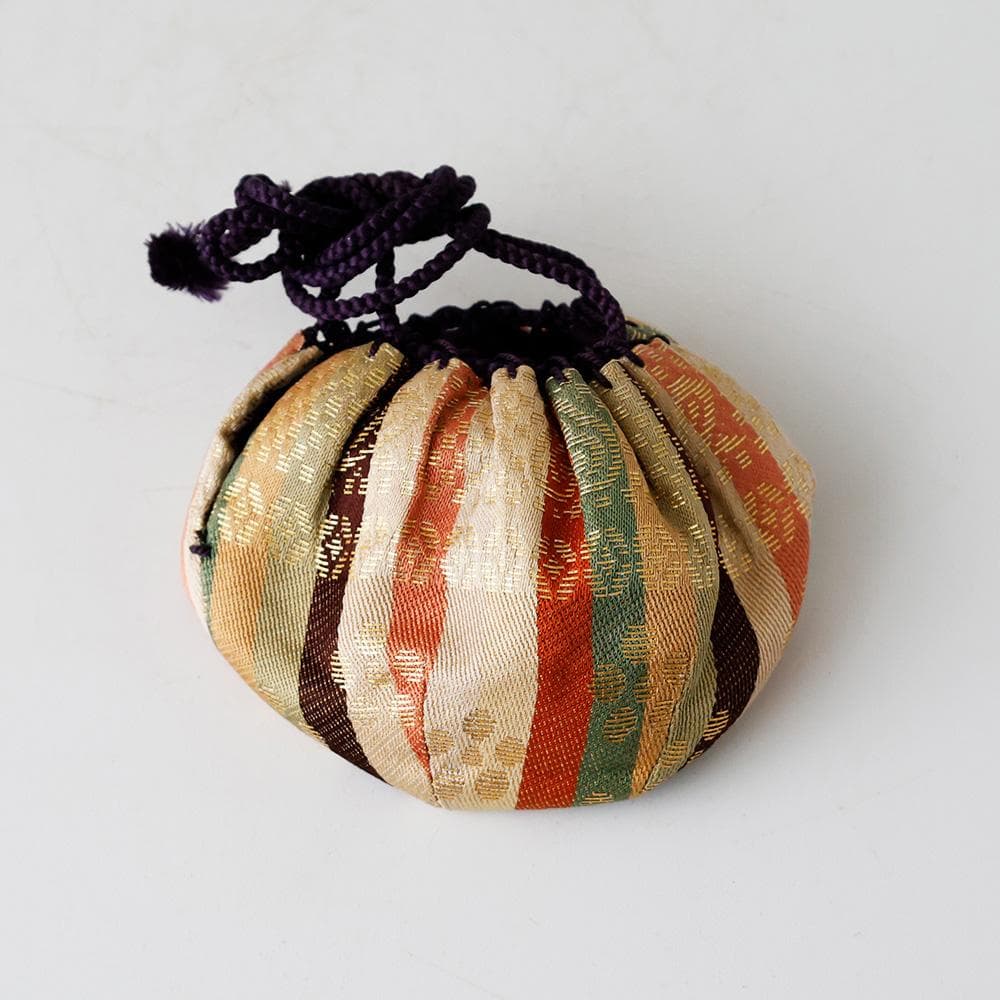 【名品】古瀬戸 茶入 糸切底 時代物 渋い鉄釉 景色抜群 仕覆 蓋付 茶道具合箱