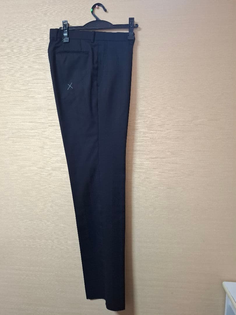 メンズスーツAB5(ウェスト86)ダークブルー ストライプ ブレザーパンツセット