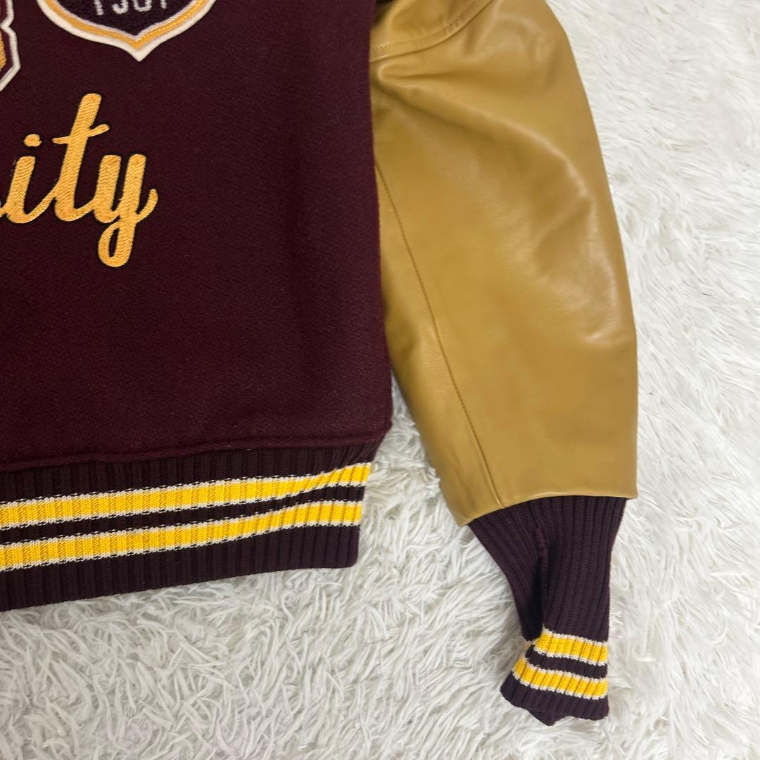 【極美品】WHITESVILLE スタジャン　フルデコ　フットボール　40