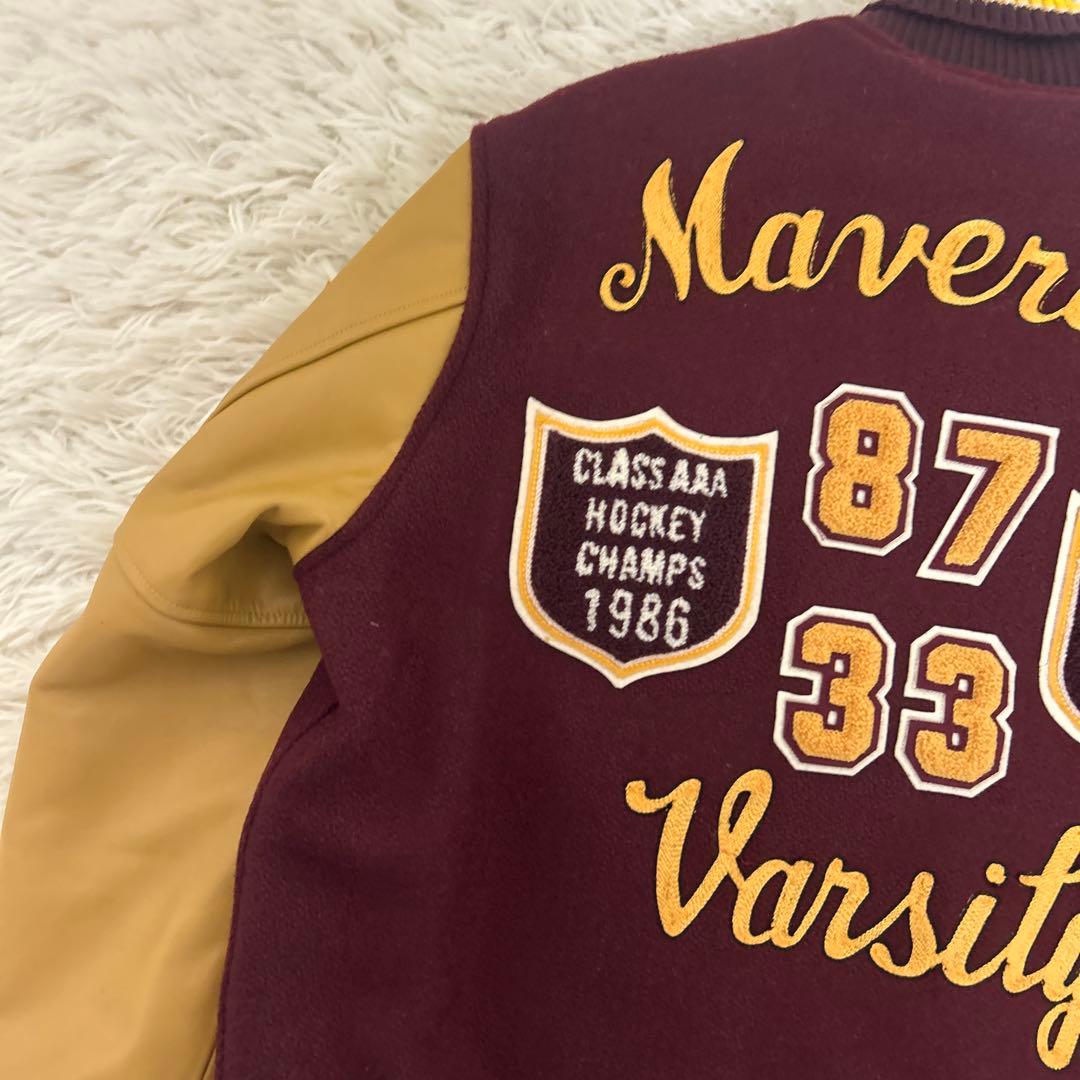 【極美品】WHITESVILLE スタジャン　フルデコ　フットボール　40