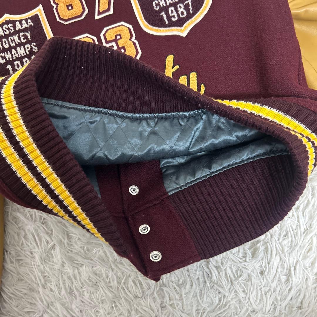 【極美品】WHITESVILLE スタジャン　フルデコ　フットボール　40