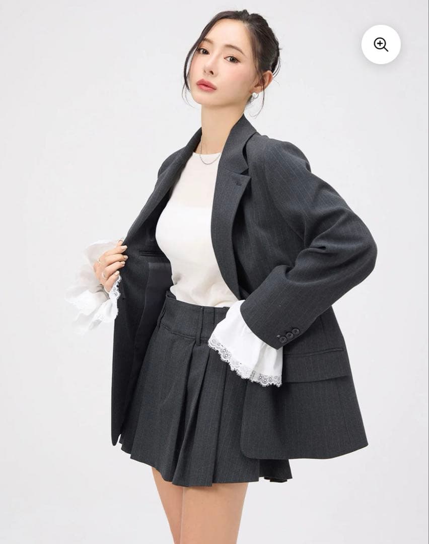 mi♡　エイミーイストワール　レーストリムカフステーラリングジャケット