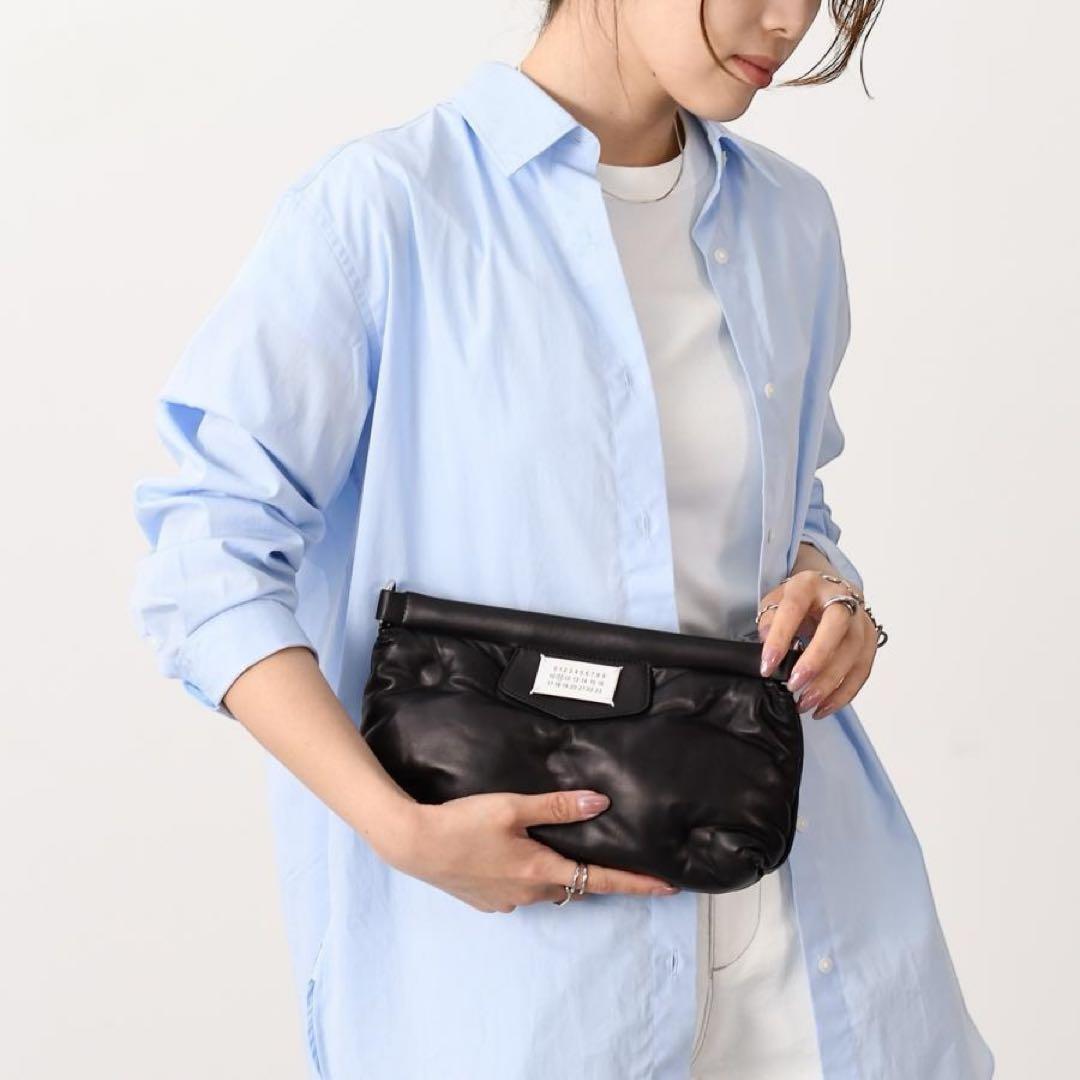 美品 22AW メゾンマルジェラ グラムスラム レッドカーペット バッグ 黒