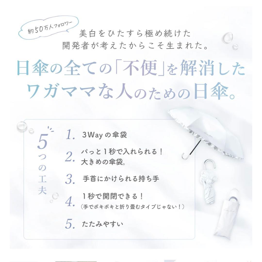 【折りたたみ】Sun Crush！UV parasol 〜風鈴草〜シロノサクラ