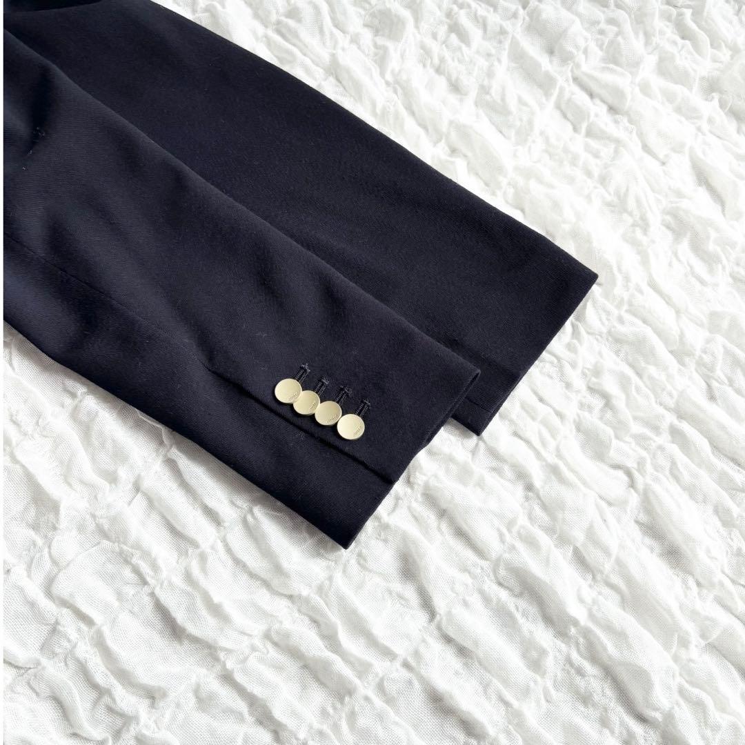 【美品 エブール ライトドライウール 6釦ダブルジャケット 近年モデル 金ボタン