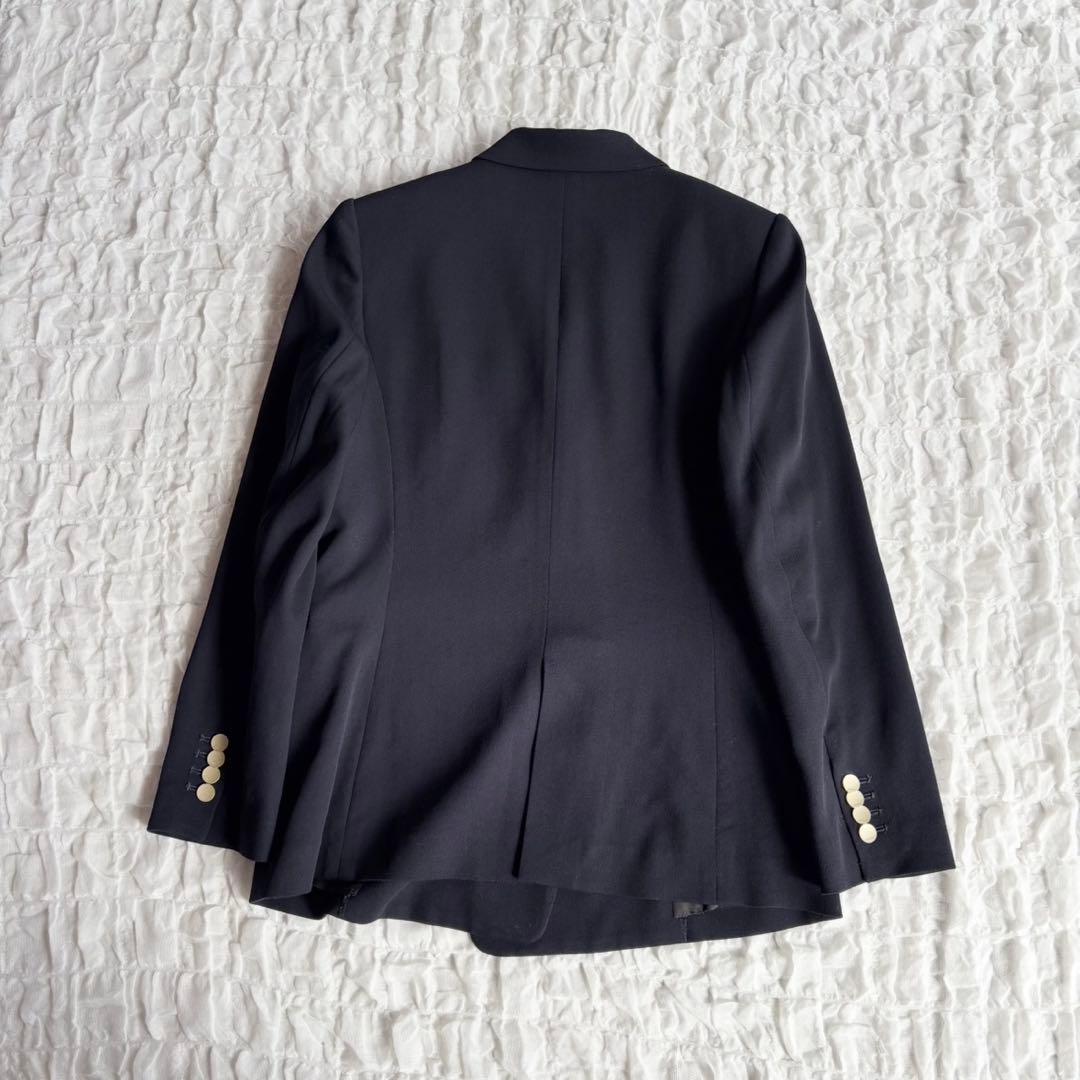 【美品 エブール ライトドライウール 6釦ダブルジャケット 近年モデル 金ボタン