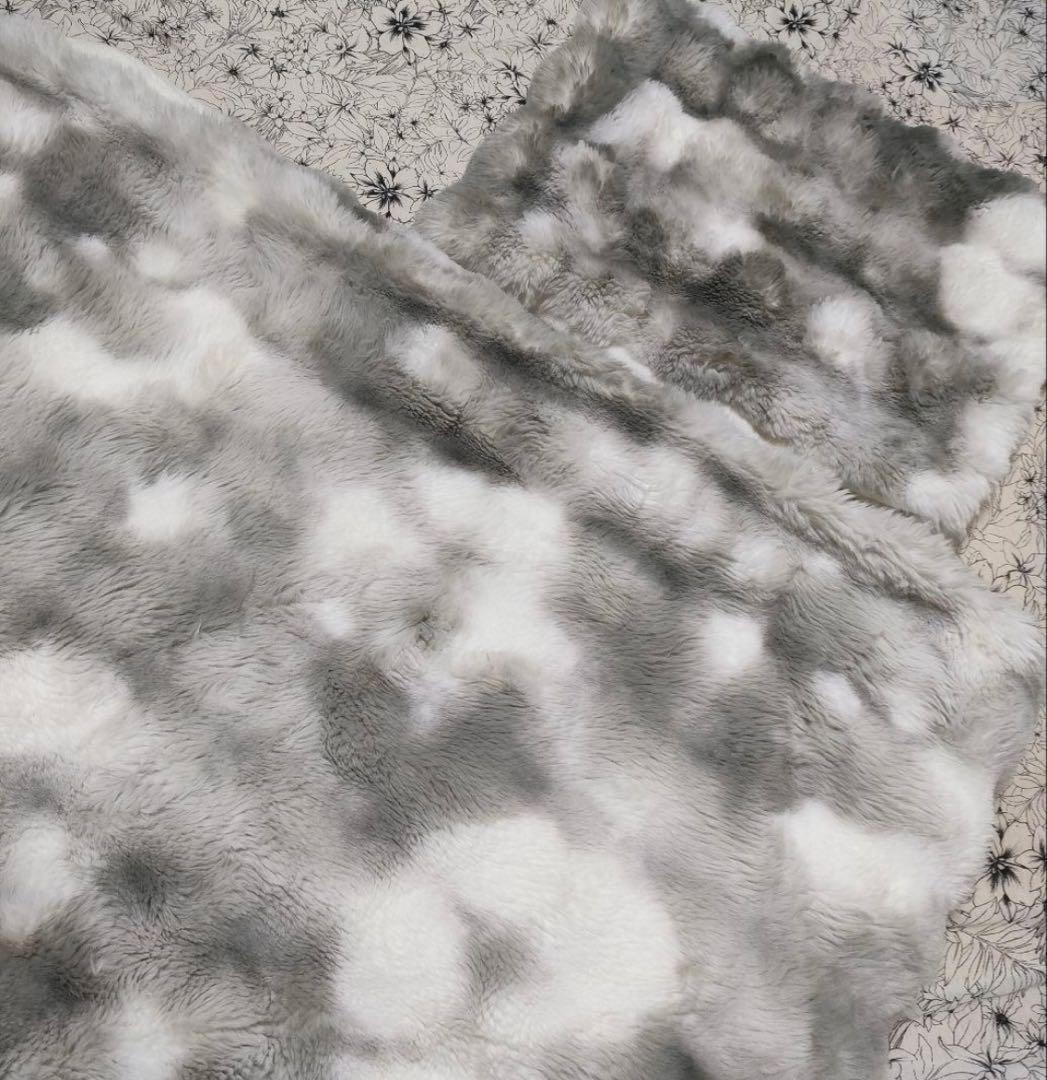 Francfranc WARMYポコモコファー　掛布団カバーシングル　枕カバー