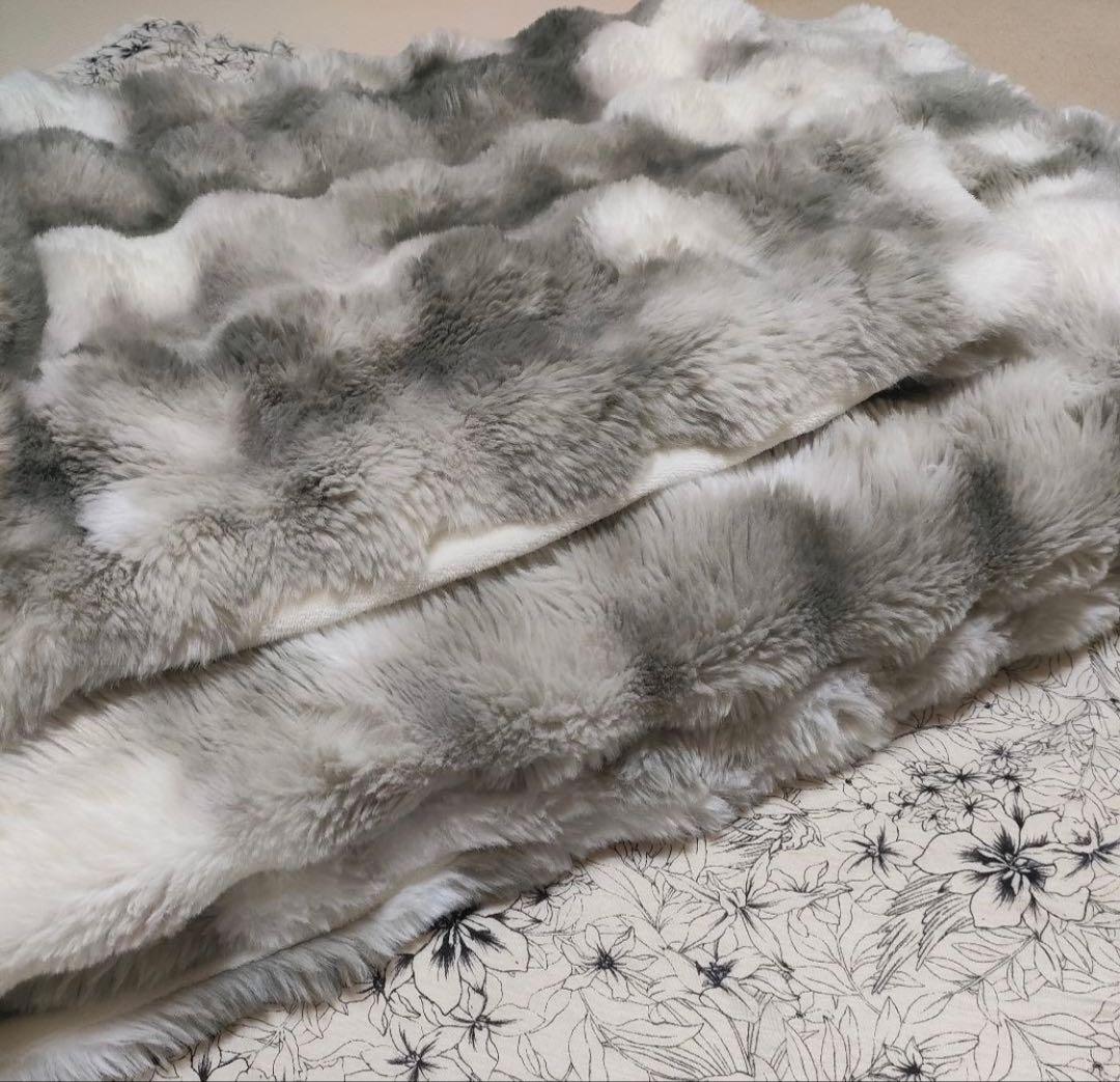 Francfranc WARMYポコモコファー　掛布団カバーシングル　枕カバー