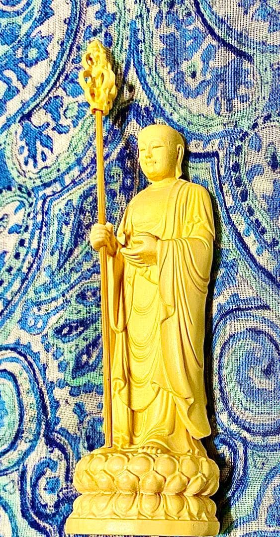 金運！開運！魔除け！特別祈祷済　魂入り　木製　本格仏像　地蔵菩薩立像