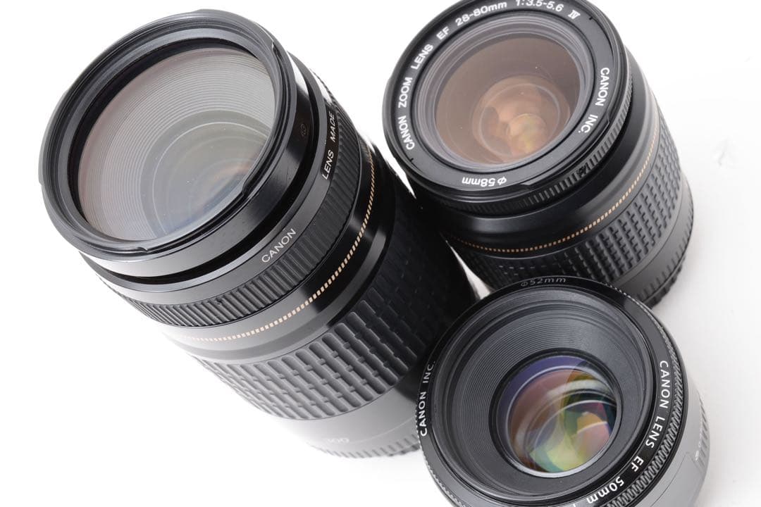 保証付き/Canon EOS 90D標準&望遠&単焦点トリプルレンズセット