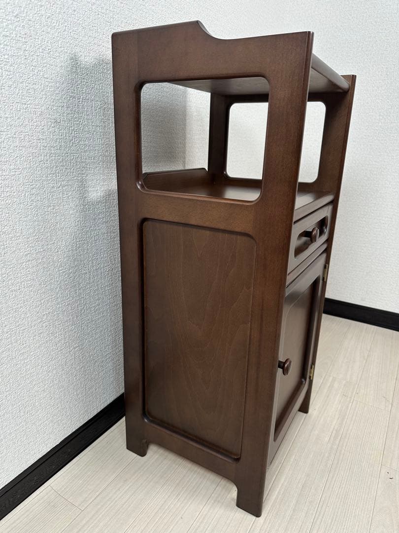 karimoku カリモク 電話台 FAX台 花台 飾り台 収納棚 ※i4※