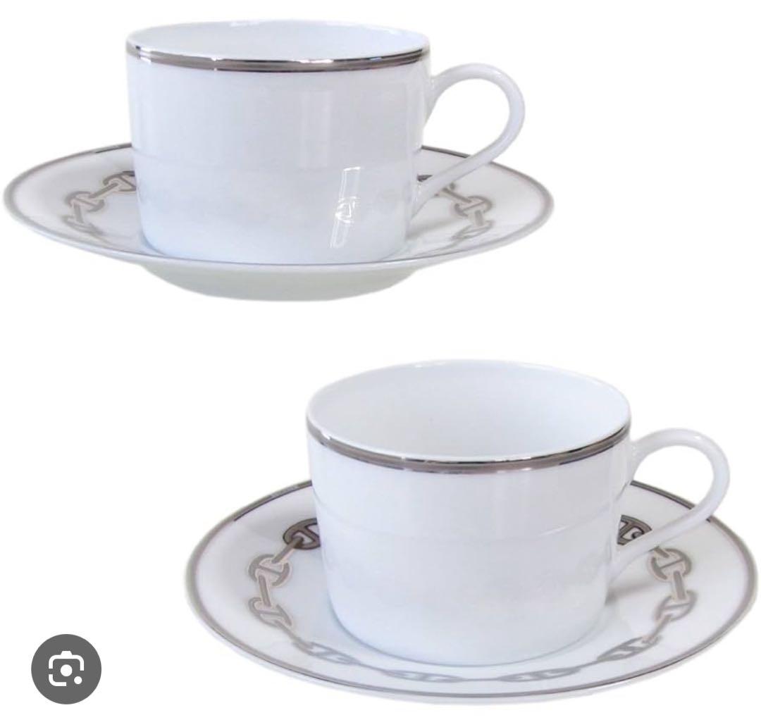 値下げ。新品HERMES エルメスシェーヌダンクル カップ&ソーサー ペアセット