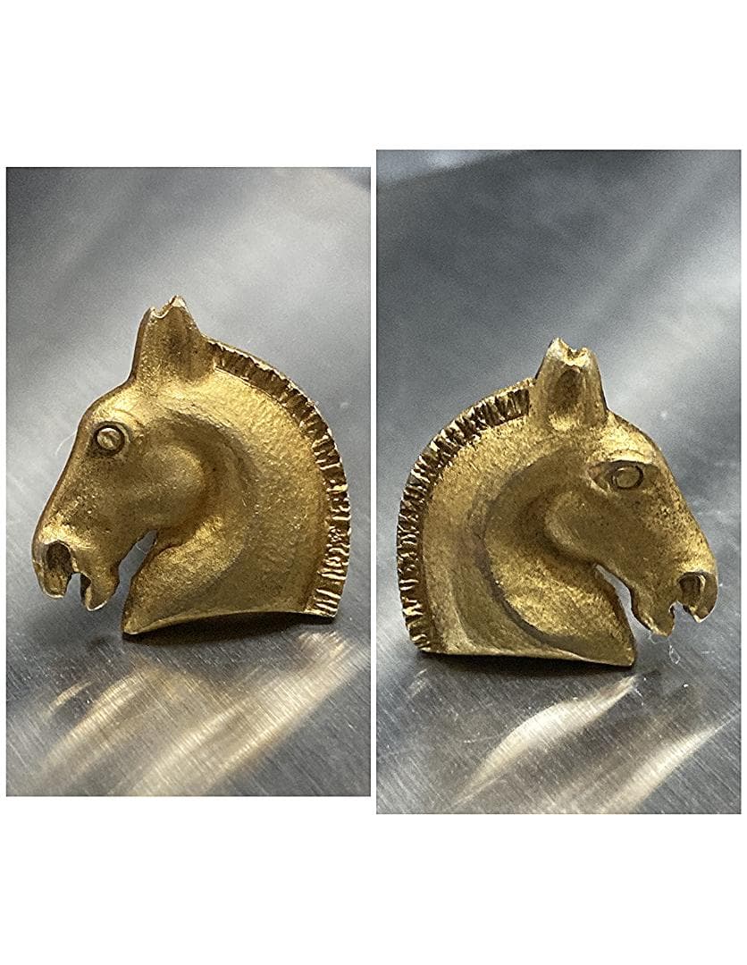 エルメス シュバル ホース 馬 カフス ゴールドカラー