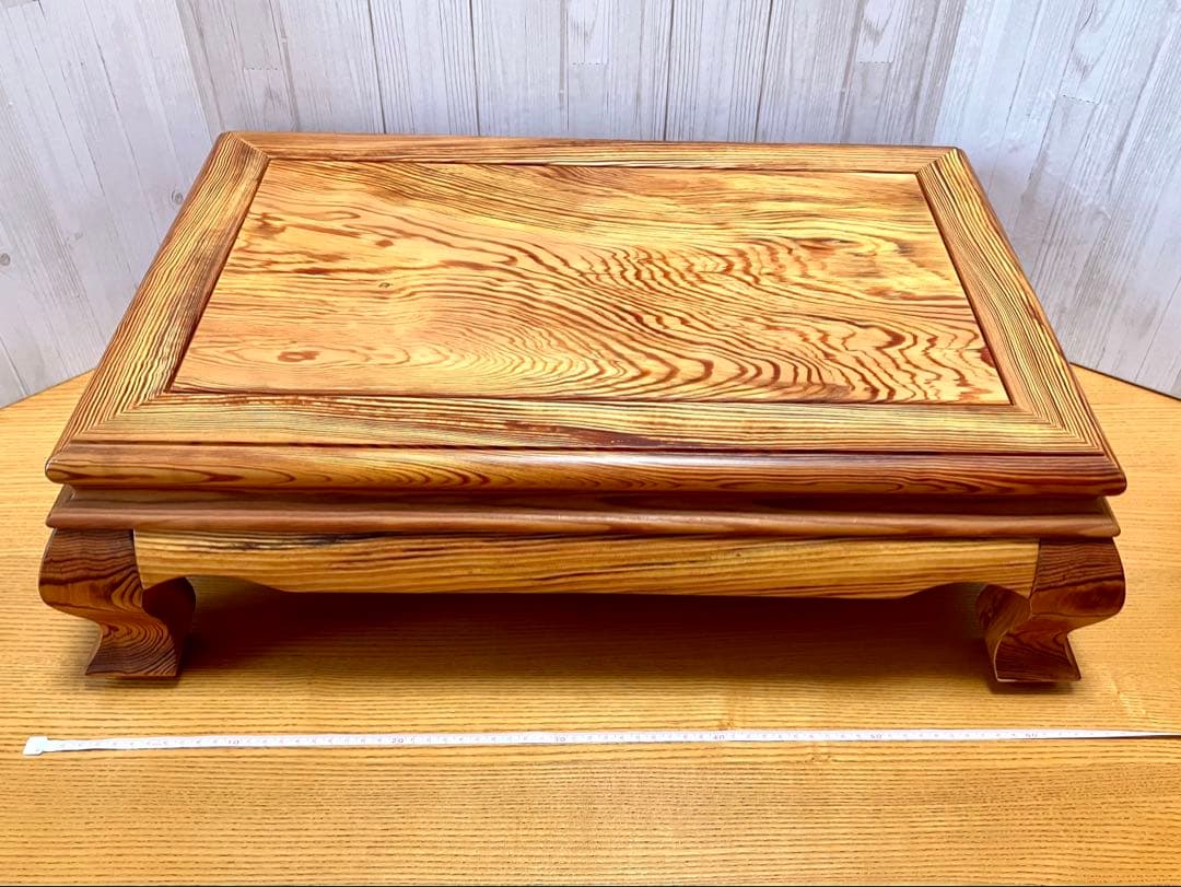 花台　64cm×42cm×19cm 盆栽台　香炉台　木製　和風　木目　飾り台