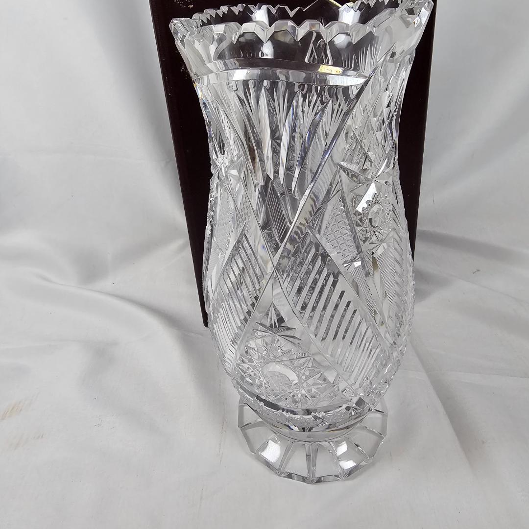 入手困難✨ボヘミアガラス フラワーベース 花瓶 レトロ 希少