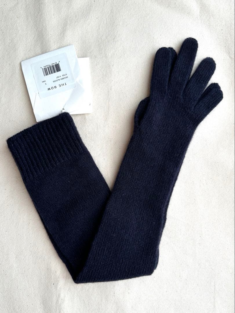 新品THE ROW ザロウDovera cashmere gloves 手袋 紺