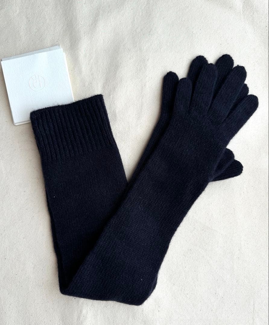 新品THE ROW ザロウDovera cashmere gloves 手袋 紺