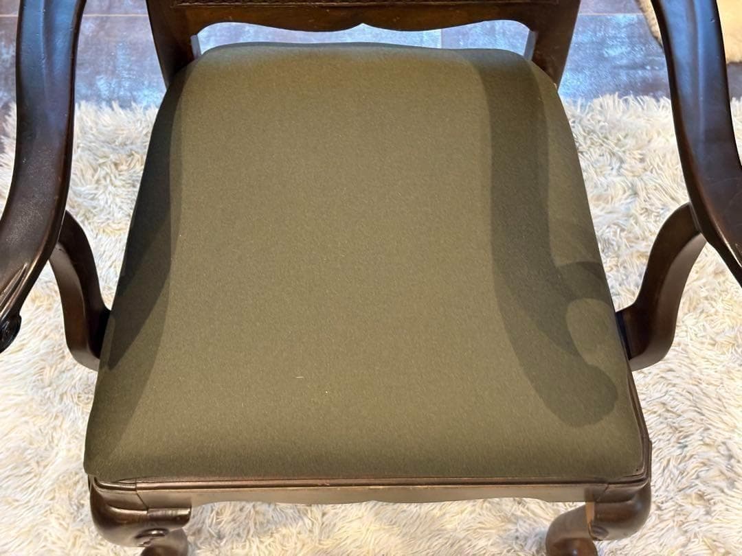 USビンテージ　アームチェア　猫脚　クラシカル　アメリカン　ブルックリン　洋風