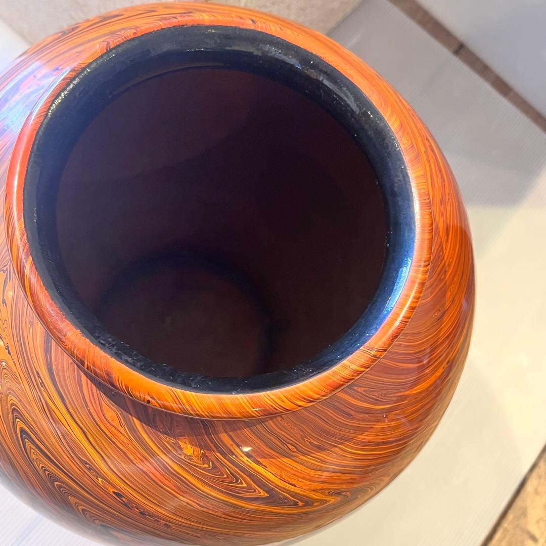 会津若松 松島　流紋塗り　花瓶 花器　大きいサイズ　インテリア　希少