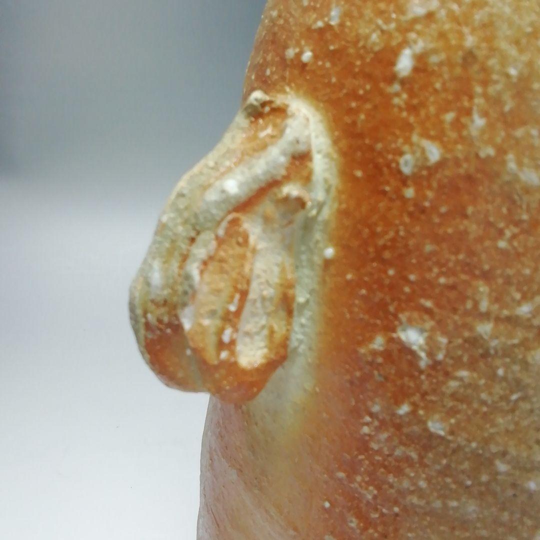 Ｓ３００　花入『信楽耳付花入』『古来窯　上田光春』　共箱　花瓶　茶道具