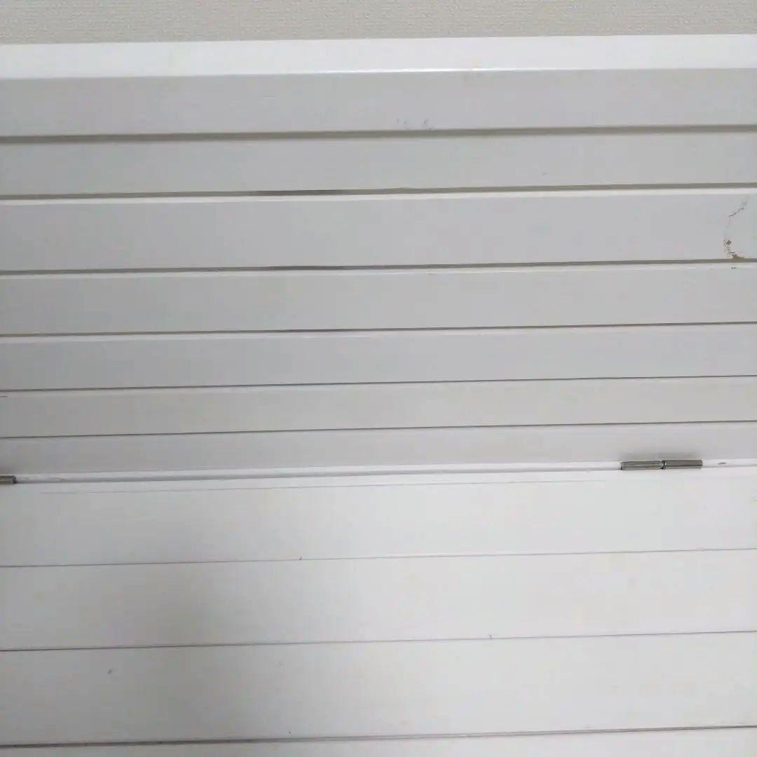 ホワイト木製収納付きベンチ