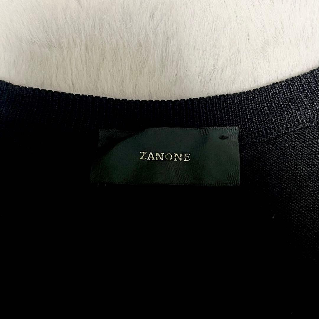 ZANONE ザノーネ ニット セーター イタリア製 48 Lサイズ 黒