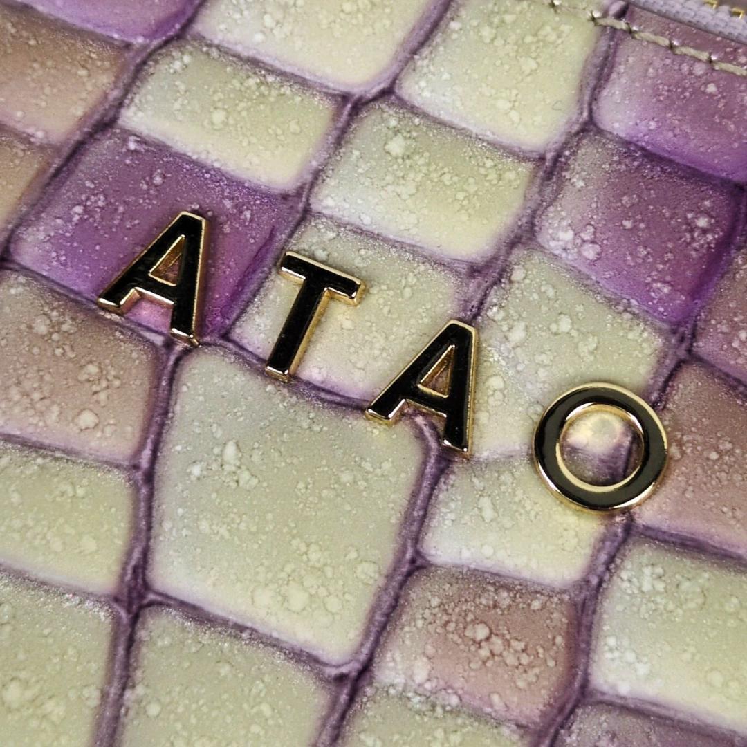 美品 ATAO アミュレット ロージー ラベンダー 財布 ショルダーバッグ