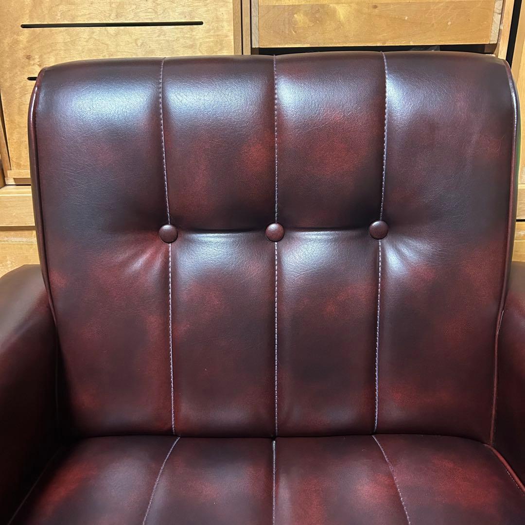 ☆最終値下【ヴィンテージ風レザー調1人掛けソファ】