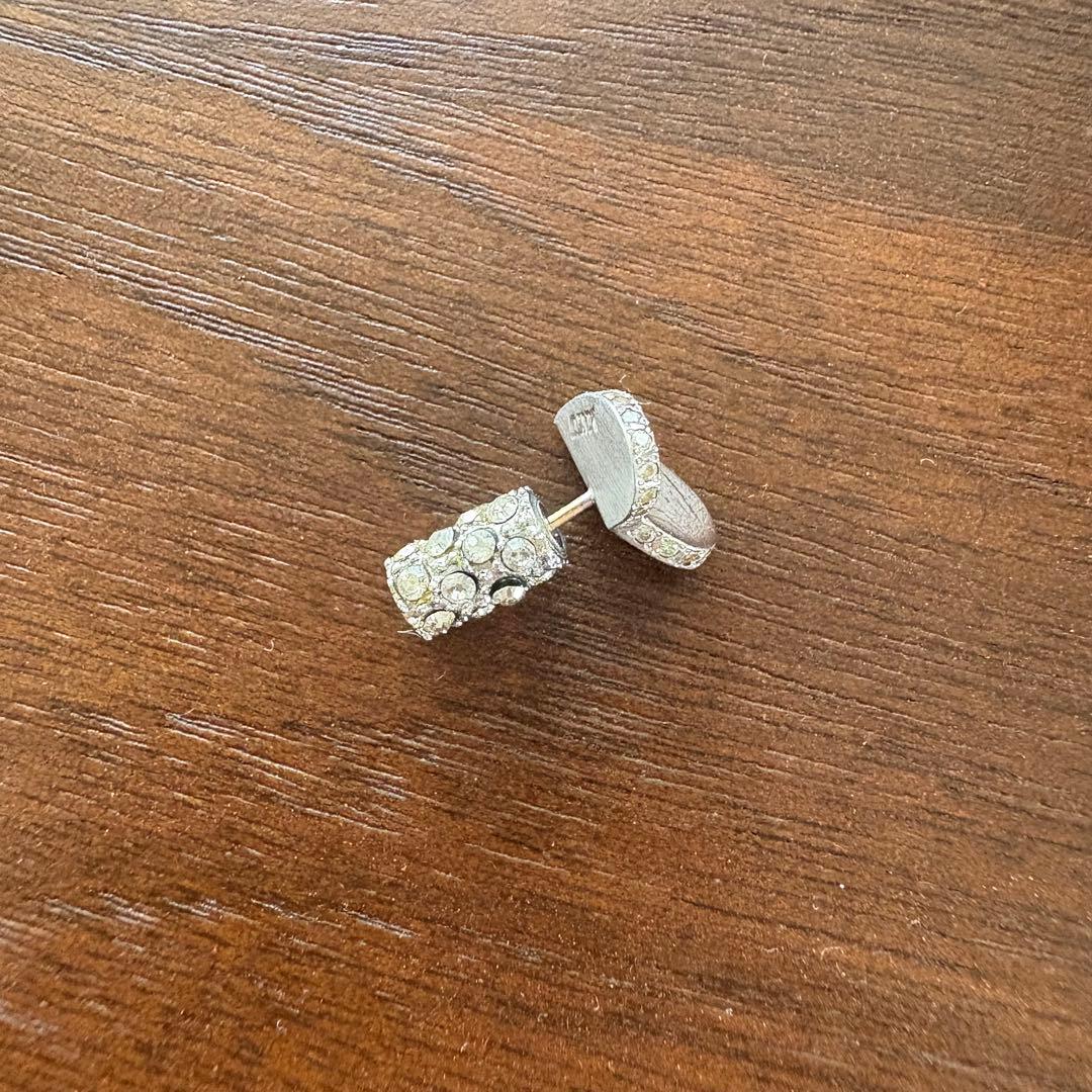 MAYU ピアス　スモールハート　パヴェ　ラインストーン