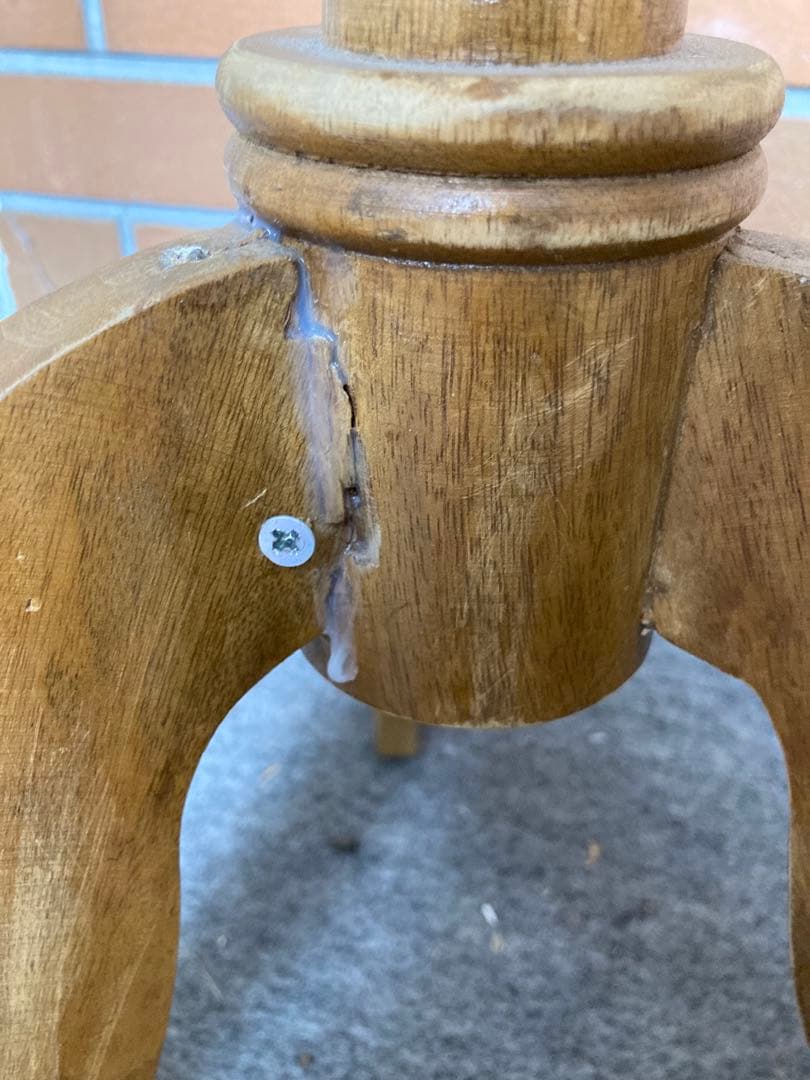 D 訳あり　マネキン　トルソー　アンティーク調　ヴィンテージ　みつ脚　木製