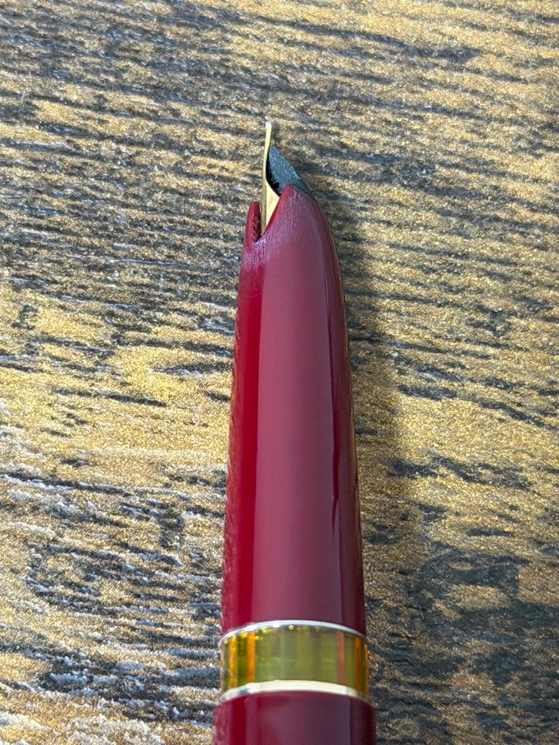 筆記確認＆洗浄済　1960年代　12 ボルドー　モンブラン　万年筆 18金　F