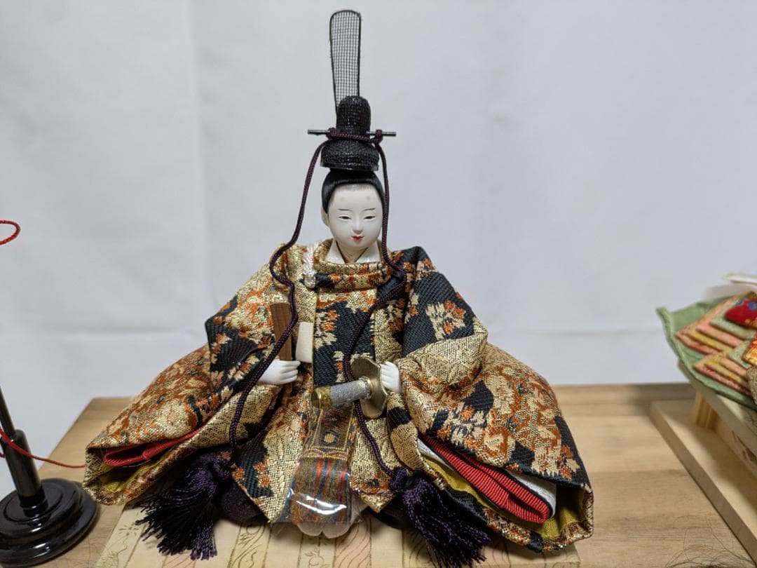 【久月】雛人形 五人飾り 収納飾り 美品 収納箱あり