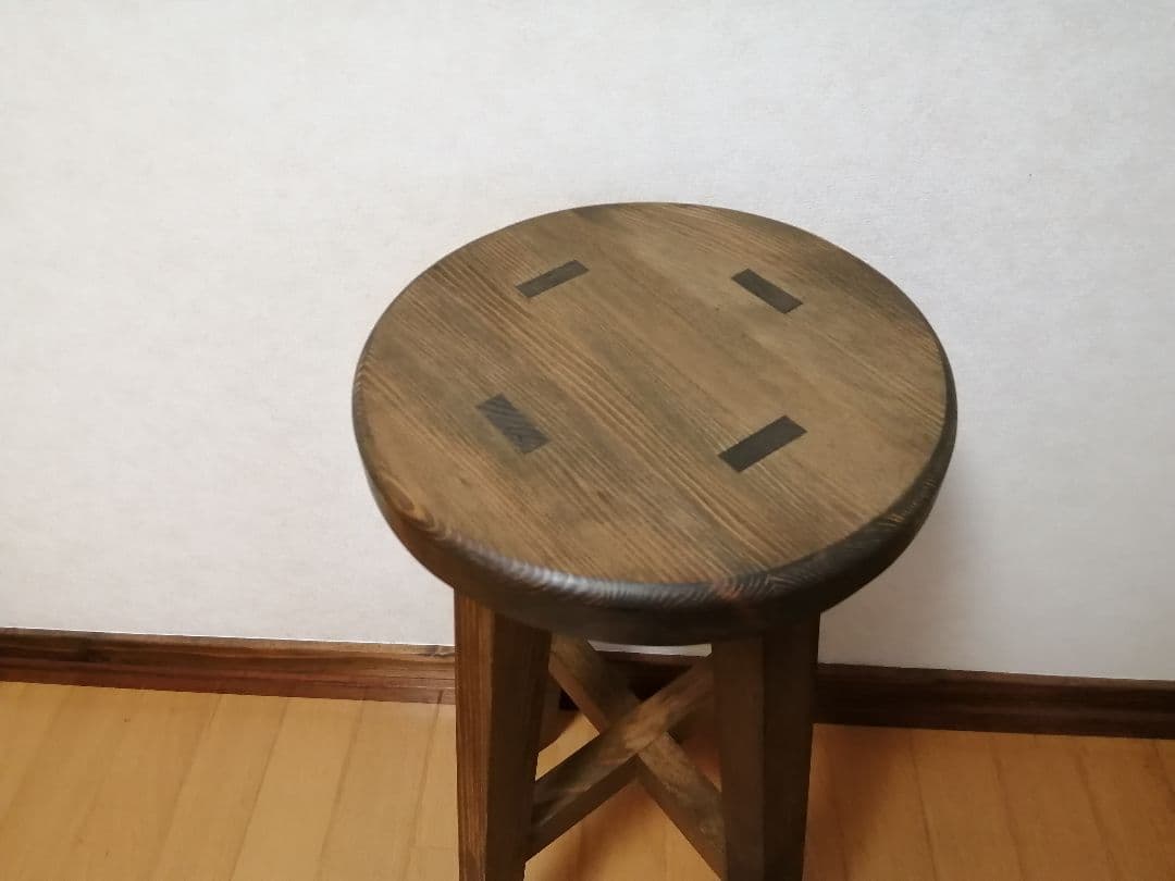 木製スツール　座面幅30cm×高さ47cm　丸椅子　stool