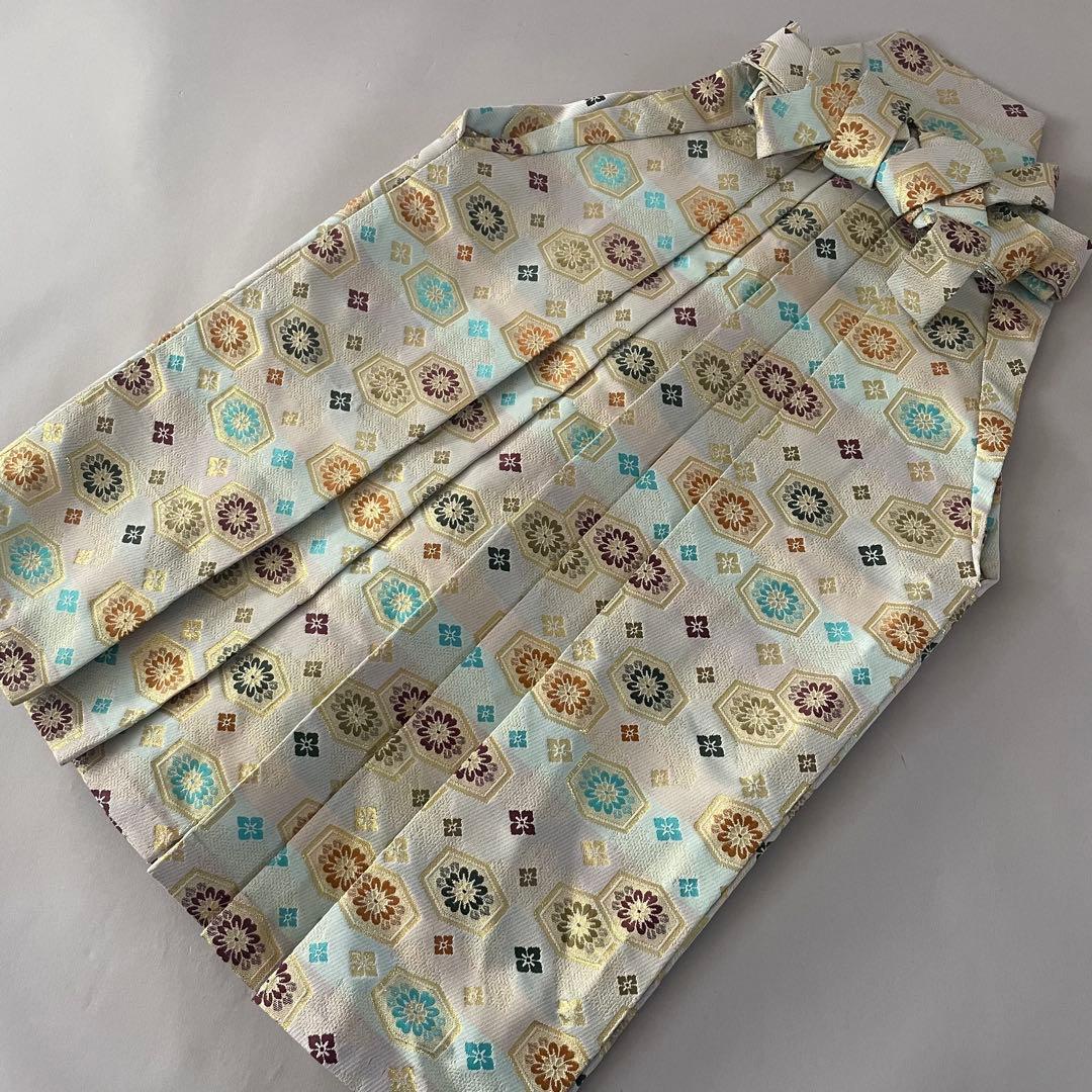 美品　七五三　5歳　羽織　袴セット　水色