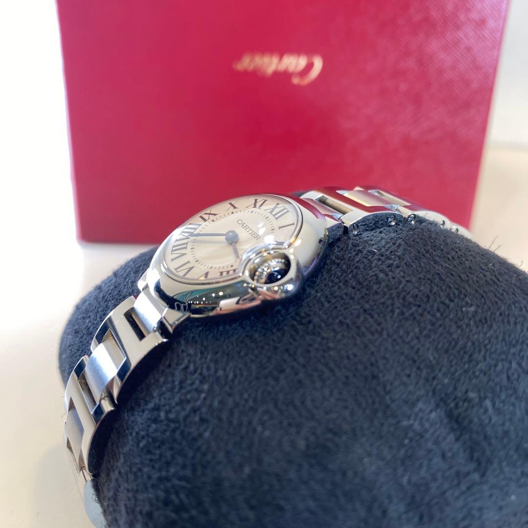 【未使用に近い】カルティエ バロンブルー　28 クオーツ　レディース時計
