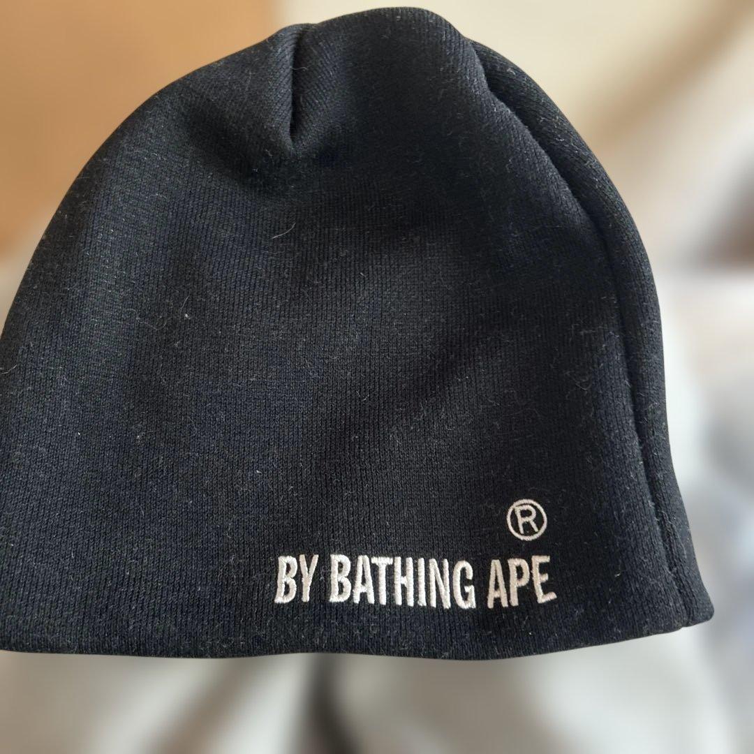 『希少』 A BATHING APE BAPE ビーニー ニット帽　黒