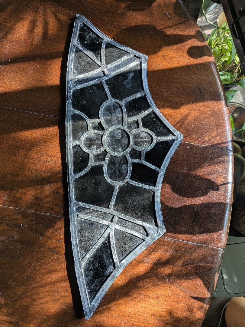 本物伝統技法！ イタリア 教会 バラ窓 アンティークステンドグラス