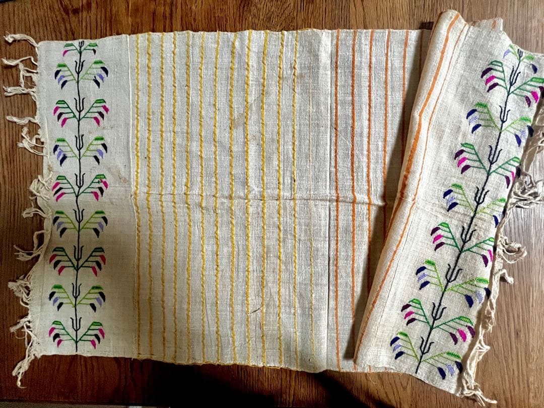 Vintage トルコ刺繍タオル 手刺繍 ハンドメイド