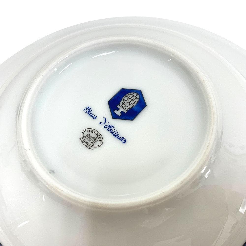 【廃盤】 美品 HERMES エルメス ブルーダイユール パスタプレート 2枚