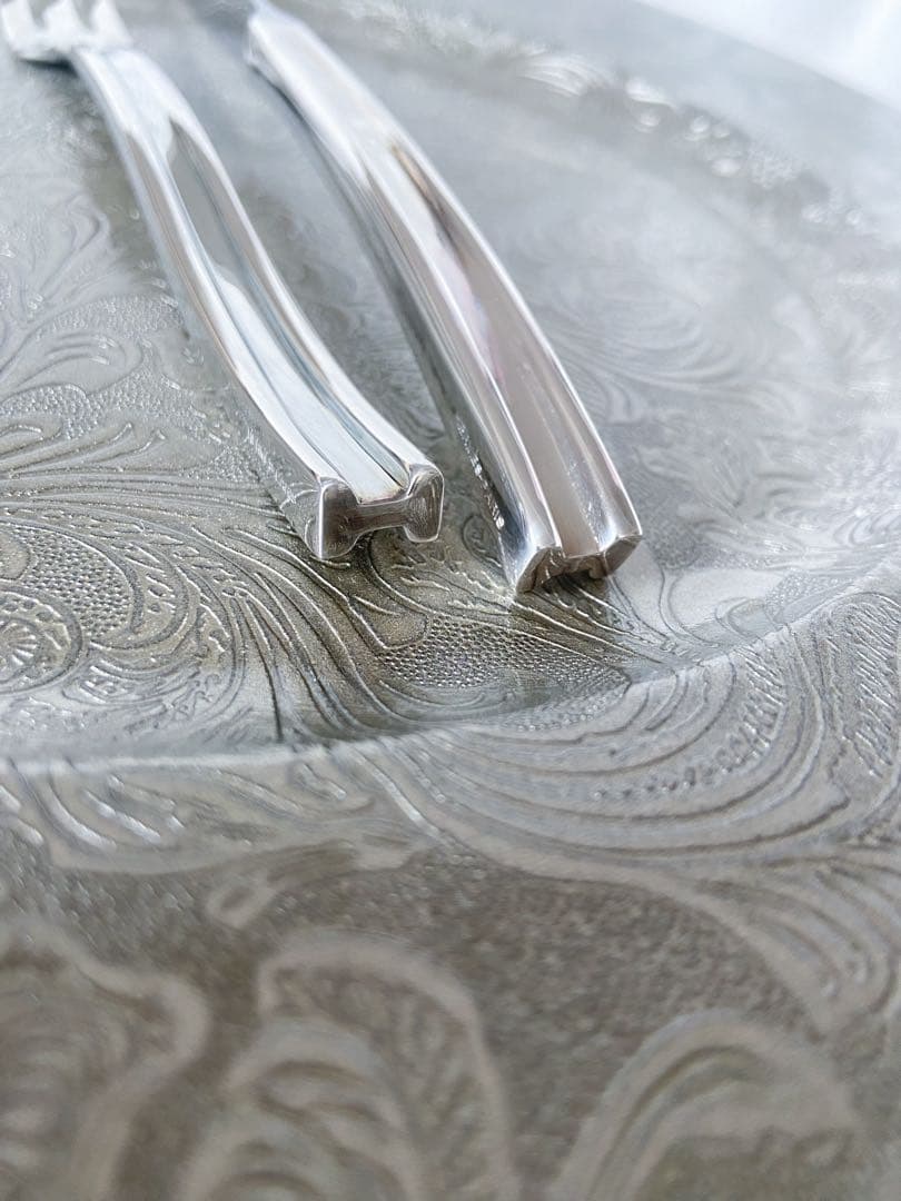 完売　エルメス　オンドOnde 「波」ナイフ＆フォーク　2本 シルバープレート