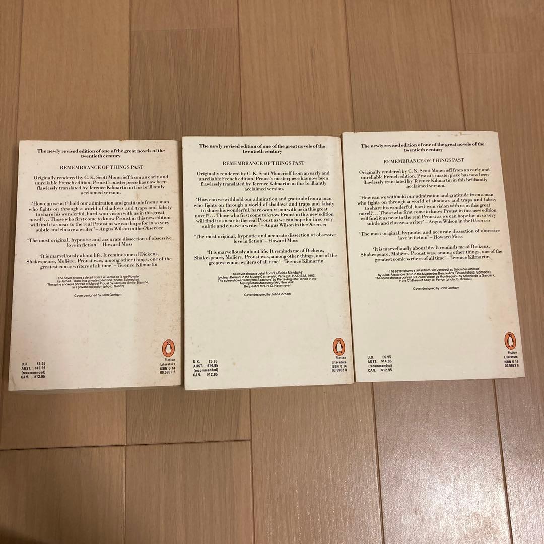Remembrance of Things Past 3冊セット