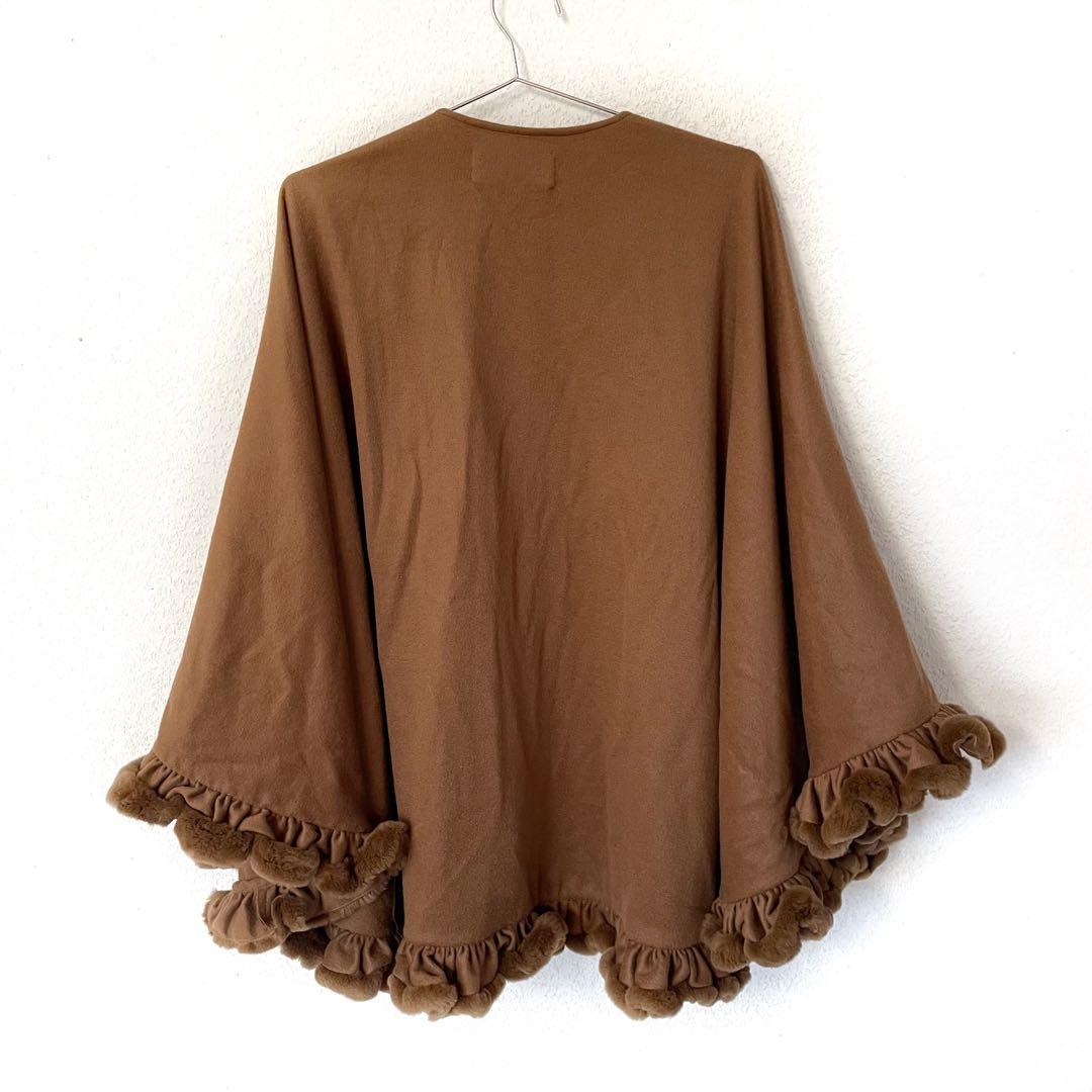 高級感のあるカシミヤ100％ポンチョ マント ケープ