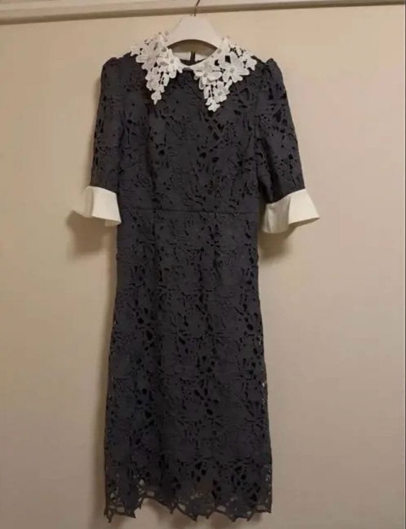 即日発送　花柄レースカラースパンコールAラインドレス　結婚式　leja M