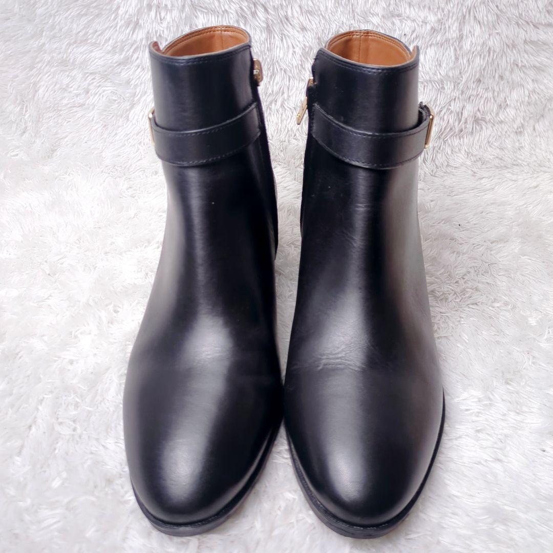 【未使用級】COACH コーチ ショートブーツ レザー ブラック シグネイチャー